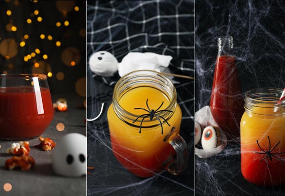 Getränke-Grusel-Trends für Halloween (2) Blutgetränktes Popcorn, Spinnen und Gespenster am Glas oder Glubschaugen im Drink – Halloween kann kommen!