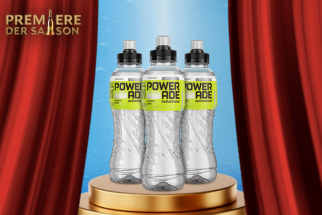 POWERADE Active Water™ - Bereit für einen erfrischenden Auftritt? Vorhang auf für unsere Premiere der Saison: POWERADE Active Water™