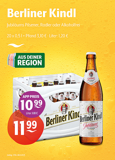 Berliner Kindl Jubiläms Pilsner, Radler & Alkoholfrei