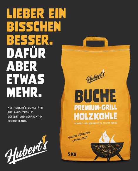 Hubert's Buche Premium Grillholzkohle