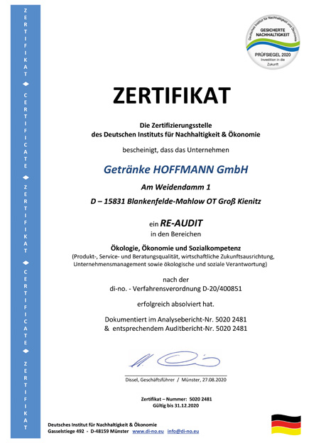 Getränke Hoffmann Nachhaltig