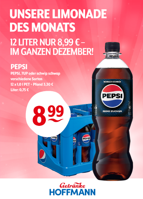 Pepsi für 8,99 € KW50