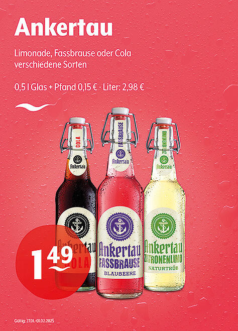 Ankertau Cola, Limo und Fassbrause